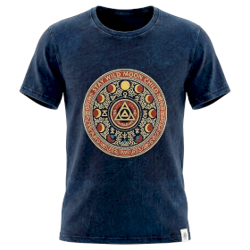 XLarge Stone Washed T-Shirt - Stay Wild Moon Child - Blue