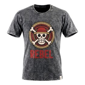 Medium Stone Washed T-Shirt - Rebel - Charcoal