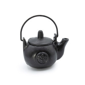 Small Cast Iron Ritual Pot with Pentagon 8x8x10cm