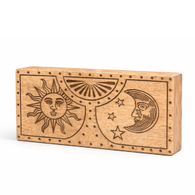 Sun Moon Carved Crystal and Stone Box