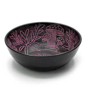 Aluminium Singing Bowl - Magic Mushroom - Pink (20cm)