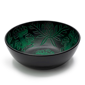 Aluminium Singing Bowl - Magic Mushroom - Green (20cm)