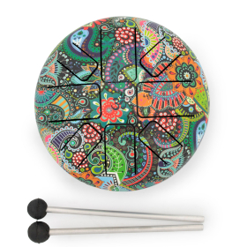 Low Med Hapi Drum Mandala Leaf - 15x7cm
