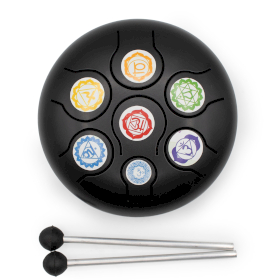 Low Med Hapi Drum Black Chakra - 15x7cm