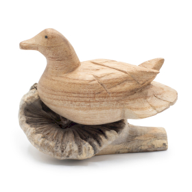 Handmade Parasite Wood Art Carving - Wild Duck Resting