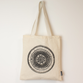 10x Iconic Basic Tote Bag - Urban Mandela- (40x36cm) - Natural 4oz