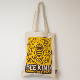 5x Iconic Toni Tote Bag - Bee Kind (42x30cm) - Natural 10oz