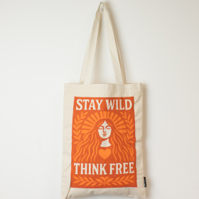 5x Iconic Toni Tote Bag - Stay Wild (42x30cm) - Natural 10oz