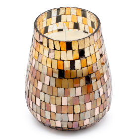 Amber Mosaic - Glass Jar Candles - Tall