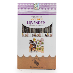 12x 30g Golden Lavender Smudging Resin Sticks (6s)
