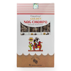 12x 30g Golden Nag Champa Smudging Resin Sticks (6s)