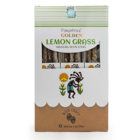 12x 30g Golden Lemongrass Smudging Resin Sticks (6s)