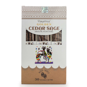 12x 30g Golden Cedar Sage Smudging Resin Sticks (6s)