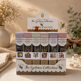 72x 30g Golden Smudging Resin Sticks -  Display Set (6s) (Codes 7-12)