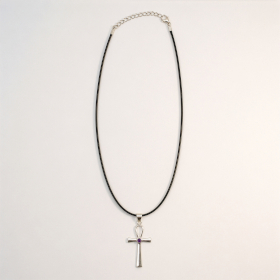 Devotional Pendant - Silver Plated (45cm Cord)- Ankh Symbol of Eternal Life
