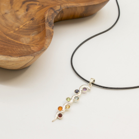Devotional Pendant - Silver Plated (45cm Cord)- Snake Chakra