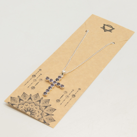 Devotional Pendant - Silver Plated (45cm Chain)- Ionite Crucifix