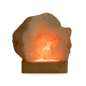 3x 8cm Square Wooden USB LED Stand - Multi Colour