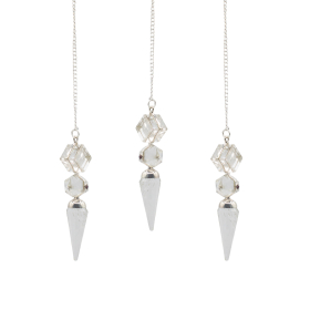 3x The Architect of Clarity - Three Piece Pendulum - Crystal Quartz