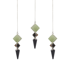 3x Builder of Realms - Three Piece Pendulum - Black Agate - Green Aventurine - Tiger Eye