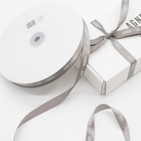 Agnes & Cat 12mm x 90m Ribbon - Grey