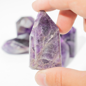 Bulk Gemstone Points approx 5cm (0.4KG) - African Amethyst (approx 8 pieces)