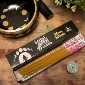 12x Tribal Soul Spiritual Incense Sticks and Ceramic Holder - Moon Ritual