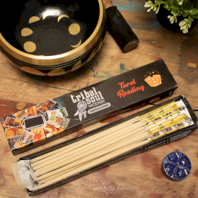 12x Tribal Soul Spiritual Incense Sticks and Ceramic Holder - Tarot reading