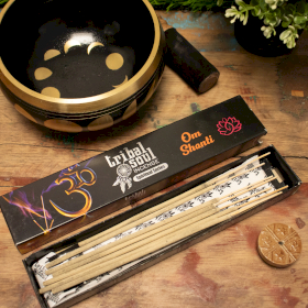 12x Tribal Soul Spiritual Incense Sticks and Ceramic Holder - Ohm Shanti