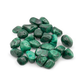 24x African Gemstone Malachite - Size 5 - 16mm (KG)