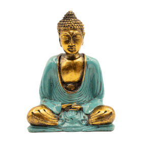 Teal & Gold Buddha - Medium - 15cm