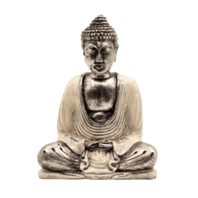 White & Grey Buddha - Medium - 15cm