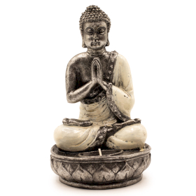 Buddha Candle Holder - White - Medium - 17cm