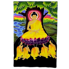 Large Buddha under the Bodhi Tree 188x117cm