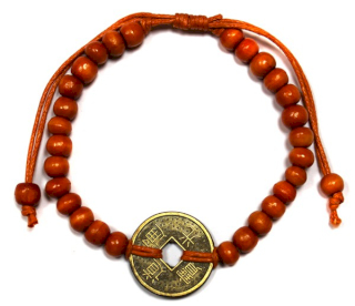 5x Good Luck Feng-Shui Bracelets - Orange