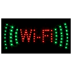 LED Shop Sign - FREE WIFI