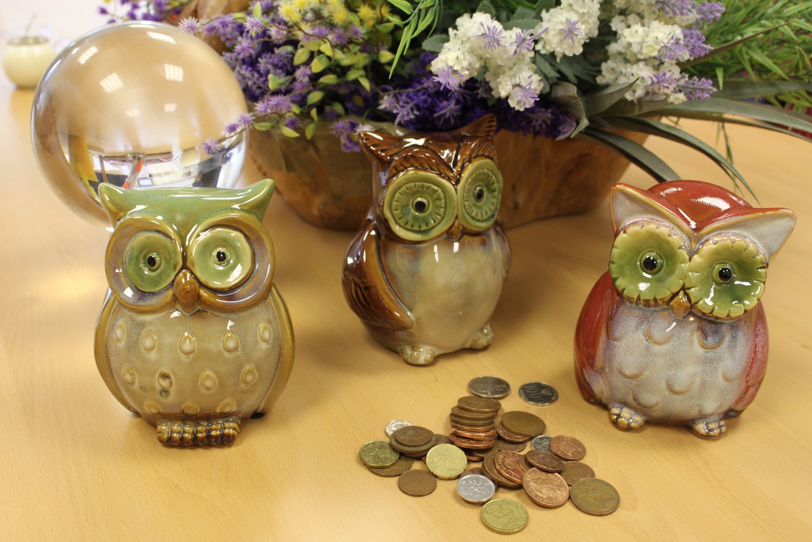 Ceramic Owl Money Boxes