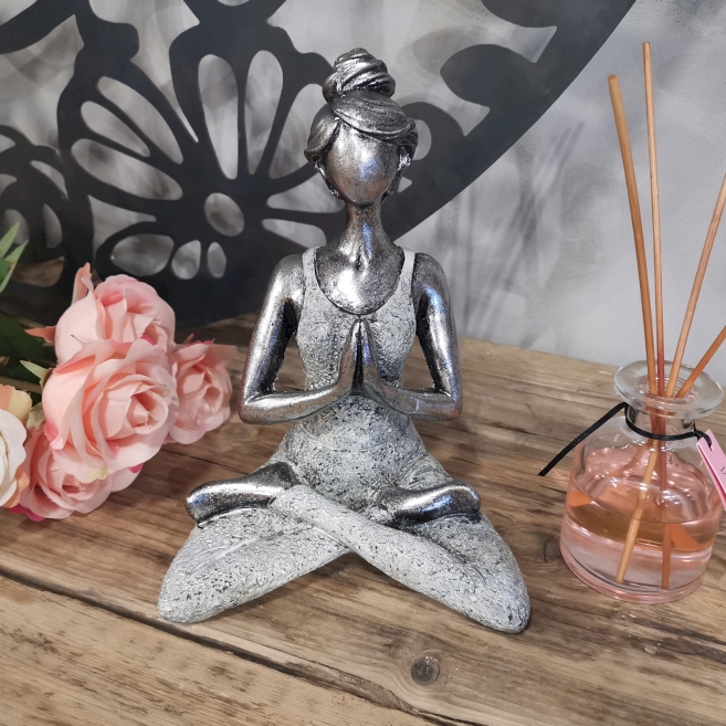 yoga lady statue