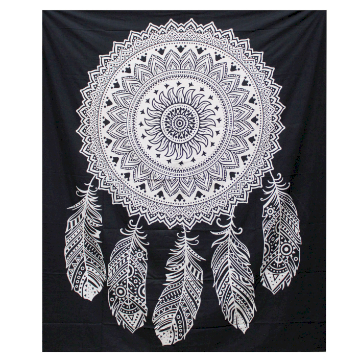Wholesale Black and White Double Cotton      Bedspread Wall Hanging
