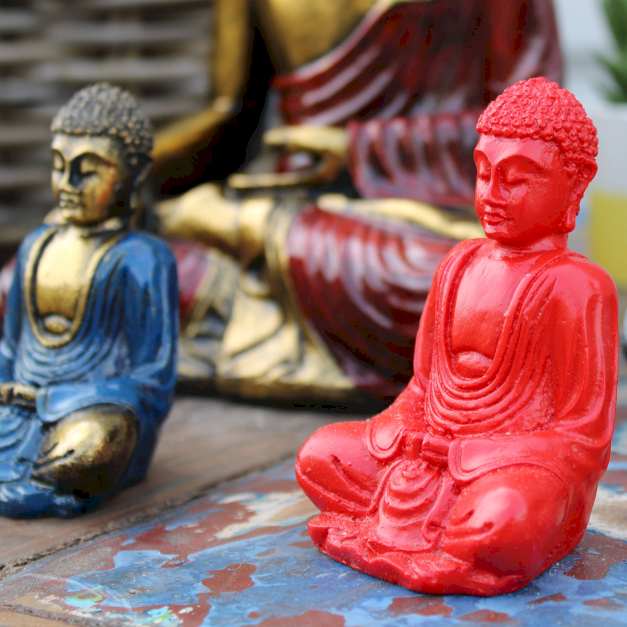 Hand painted resin Buddhas