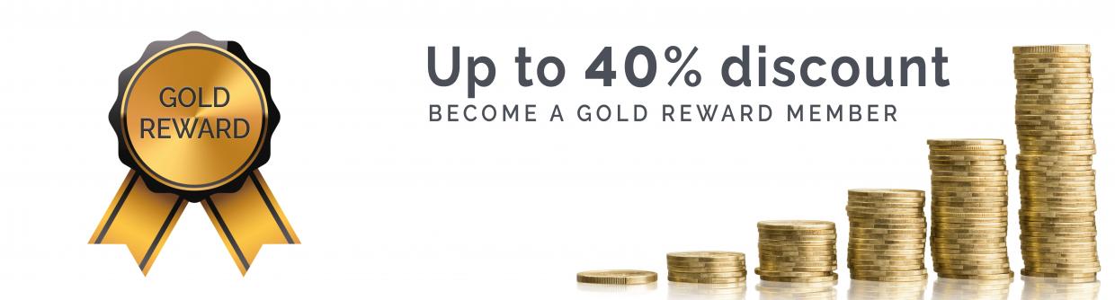 Up to 40% discount gold reward member
