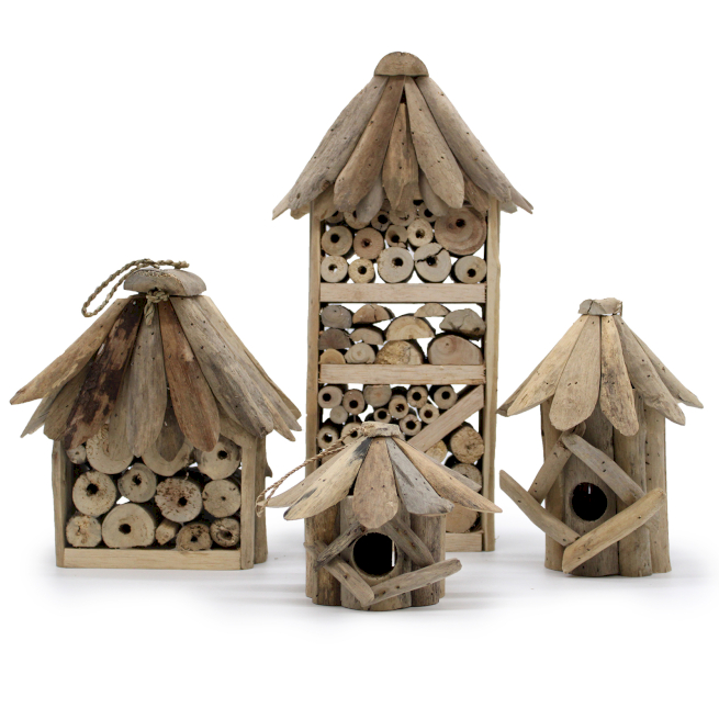 Ancient Wisdom Wholesale Driftwood Birdbox and Bee& Insect Box