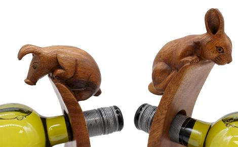 Wholesale Wooden Balancing Wine Bottle Holders
