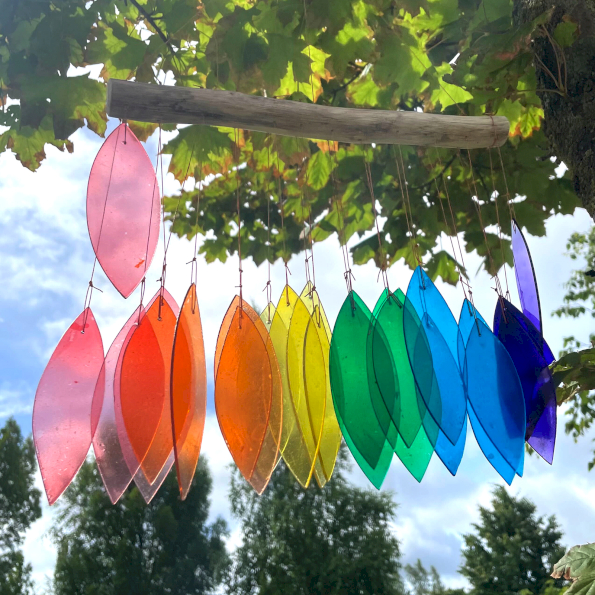 Recycled Glass Wind Chimes 