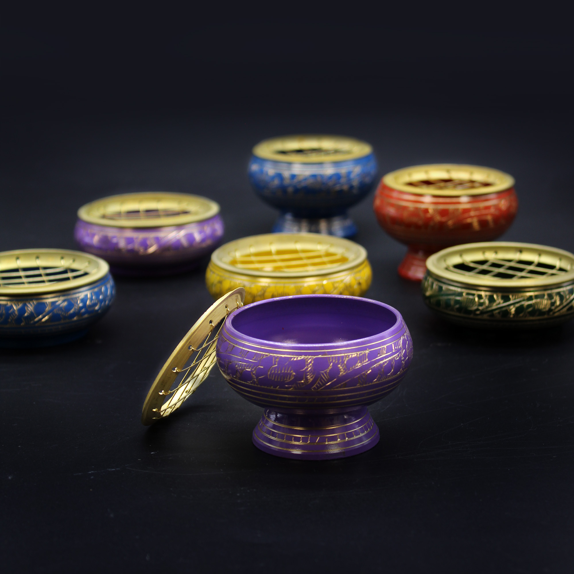 Wholesale Chakra Charcoal Incense Jar