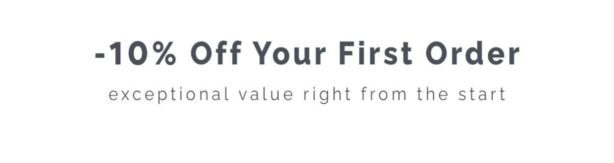 10% Off on your first order