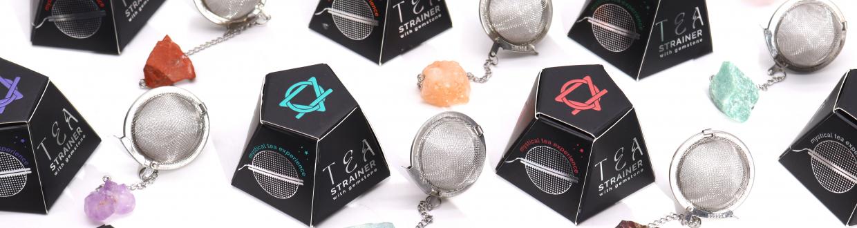 Wholesale Raw Crystal Gemstone Tea Strainer 