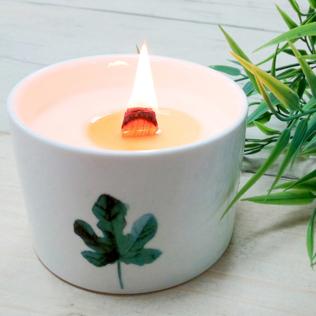 Wholesale Botanical Wooden Wick Soy Candles 