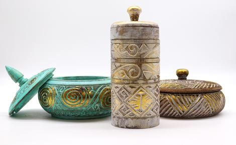 Wholesale Trinket Wooden Jars