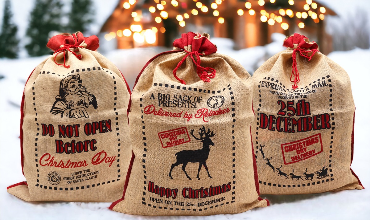 Extra large hessian christmas sacks clearance